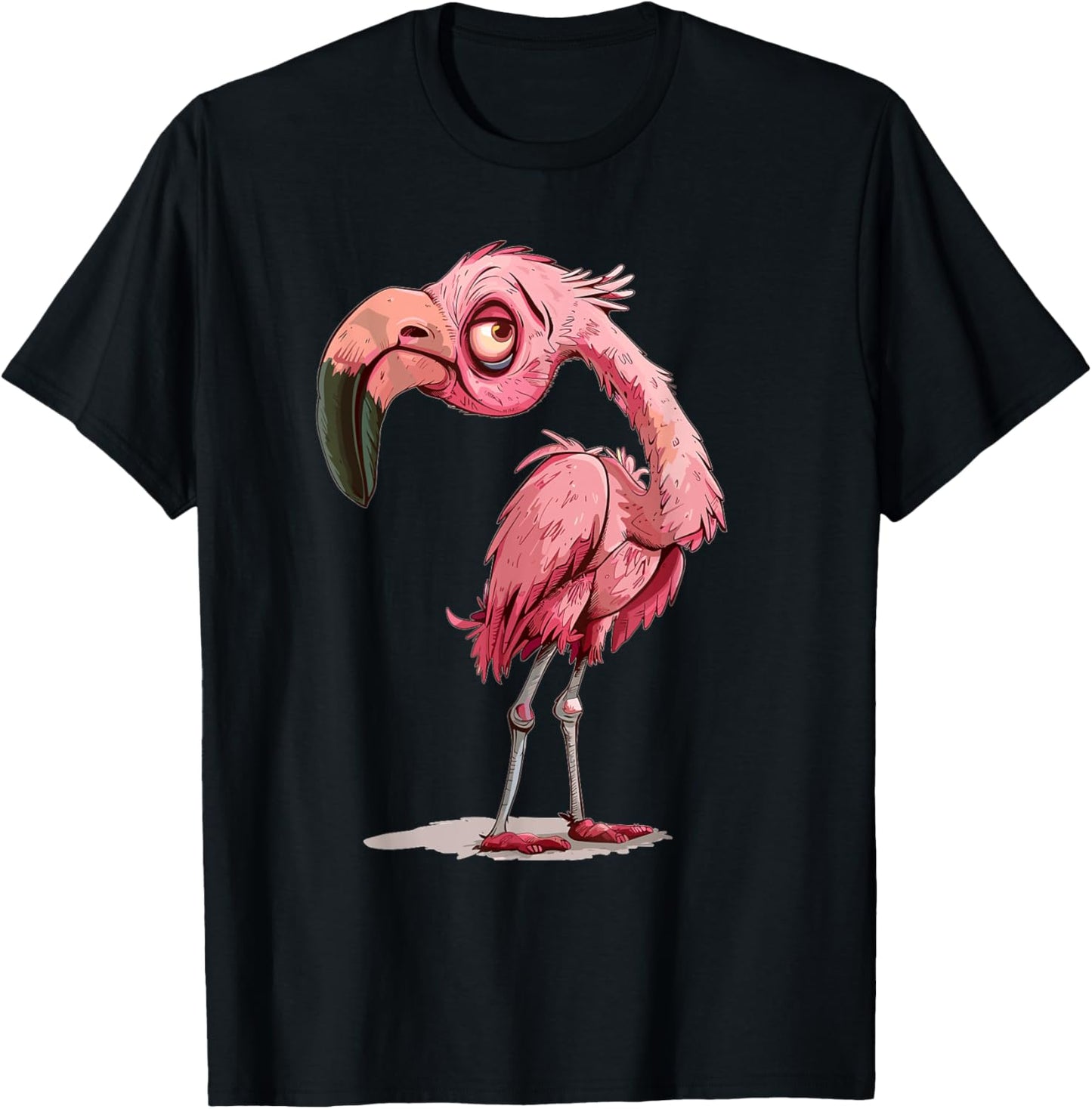 Tired Flamingo T-Shirt - T-Shirt | Black