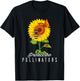 Cool Protect Pollinators Save the bees Sunflower T- shirt T-Shirt - T-Shirt | Black