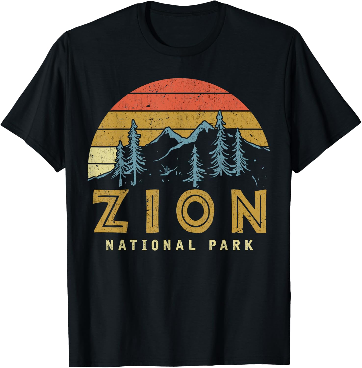 Zion National Park Shirt, US National Park in Utah T-Shirt - T-Shirt | Black