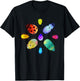 Entomology Nature Insect Colourful Animal Motif Beetle T-Shirt - T-Shirt | Black