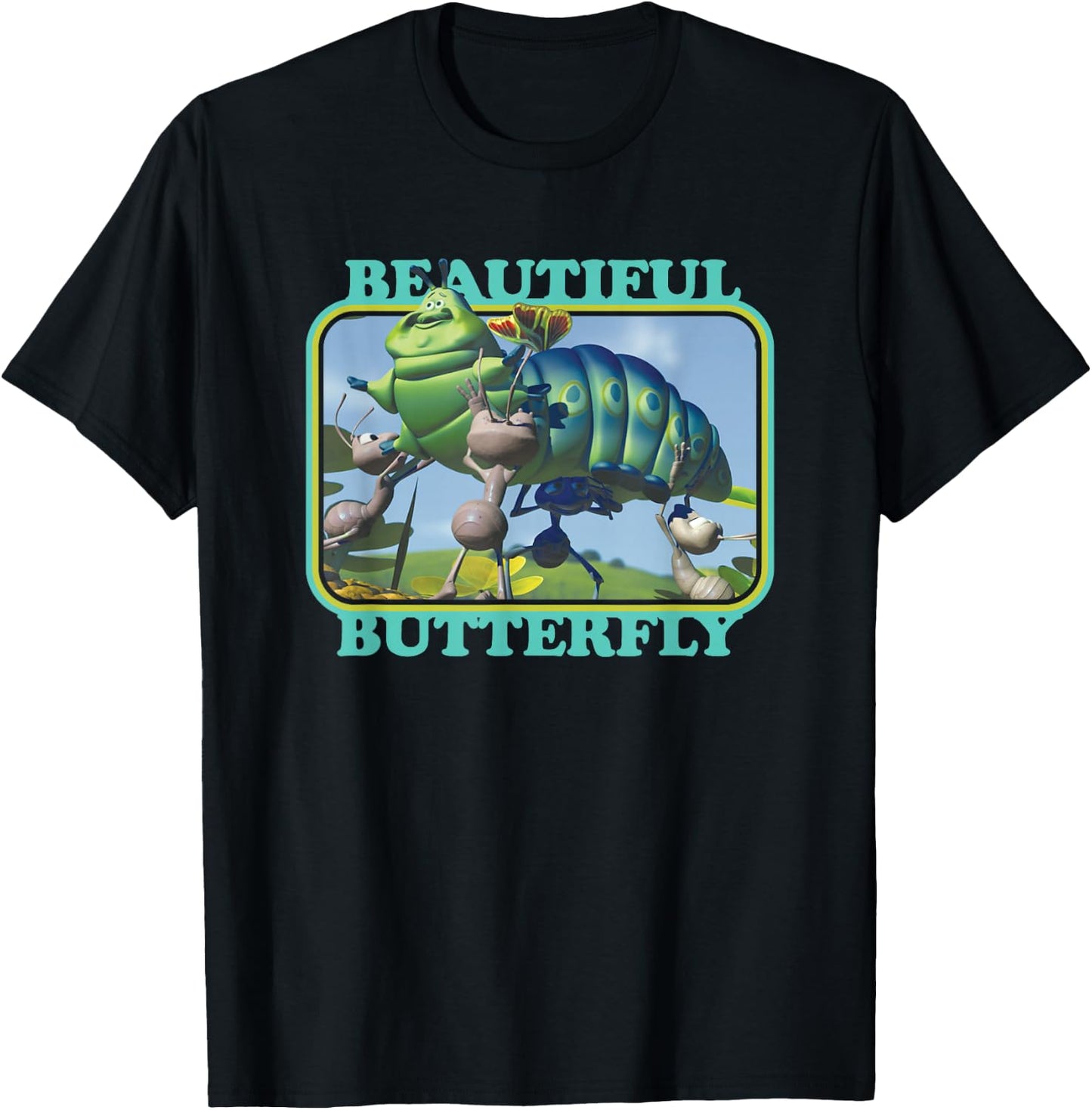 Disney Pixar A Bug's Life Secret Beautiful Butterfly T-Shirt - T-Shirt | Black