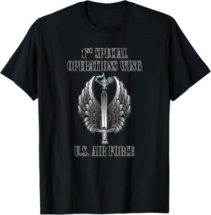 1st Special Operations Wing (Front Design) T-Shirt - T-Shirt | Black