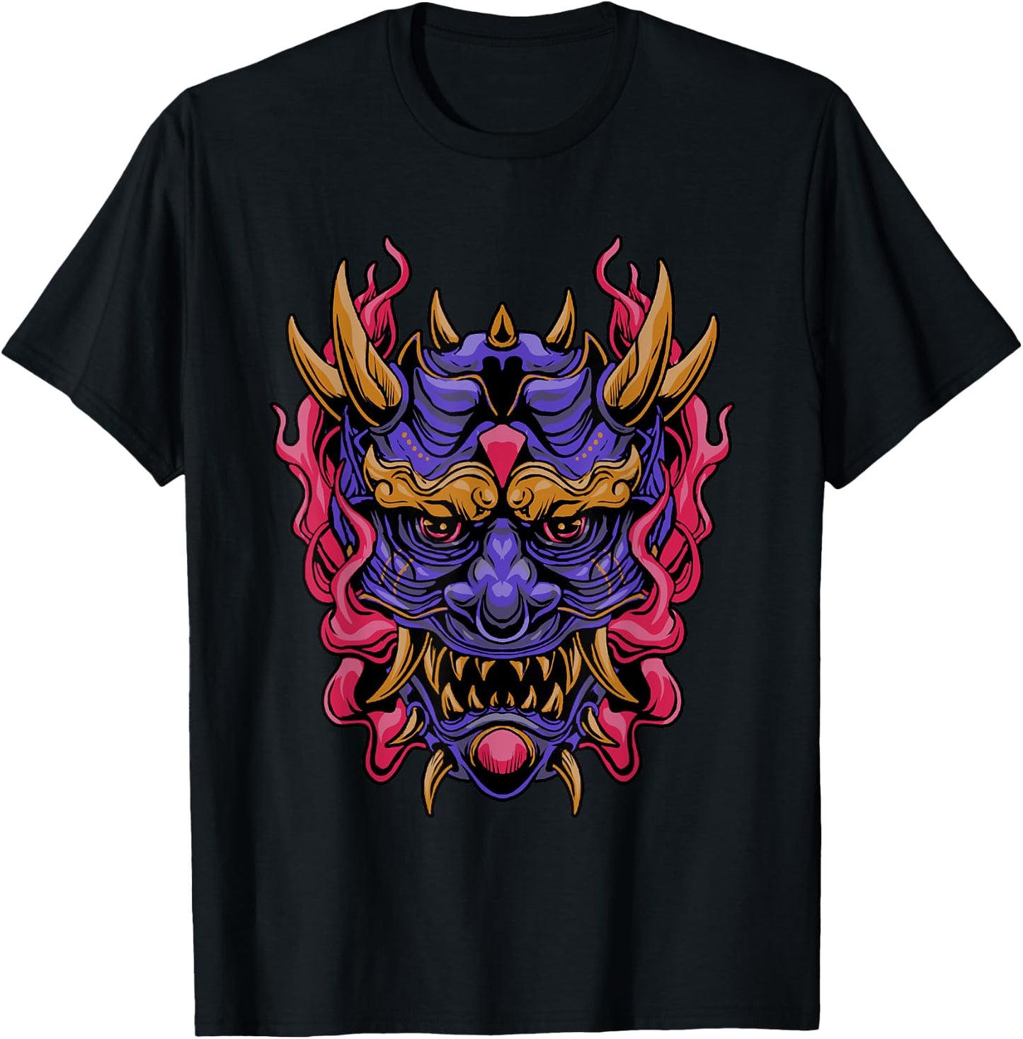 Oni Demon Japanese Devil T-Shirt - T-Shirt | Black