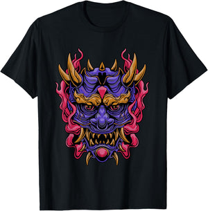 Oni Demon Japanese Devil T-Shirt - T-Shirt | Black