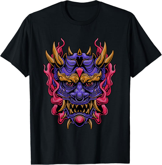 Oni Demon Japanese Devil T-Shirt - T-Shirt | Black