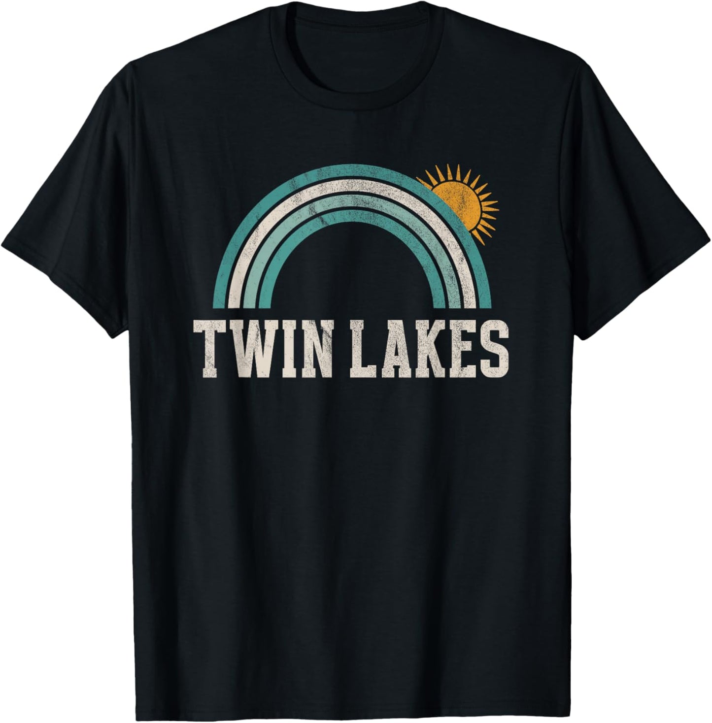 Twin Lakes Idaho Outdoors Vintage T-Shirt - T-Shirt | Black