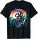 Unicorn Mountain Bike Adventure Fantasy Colorful Sunset T-Shirt - T-Shirt | Black