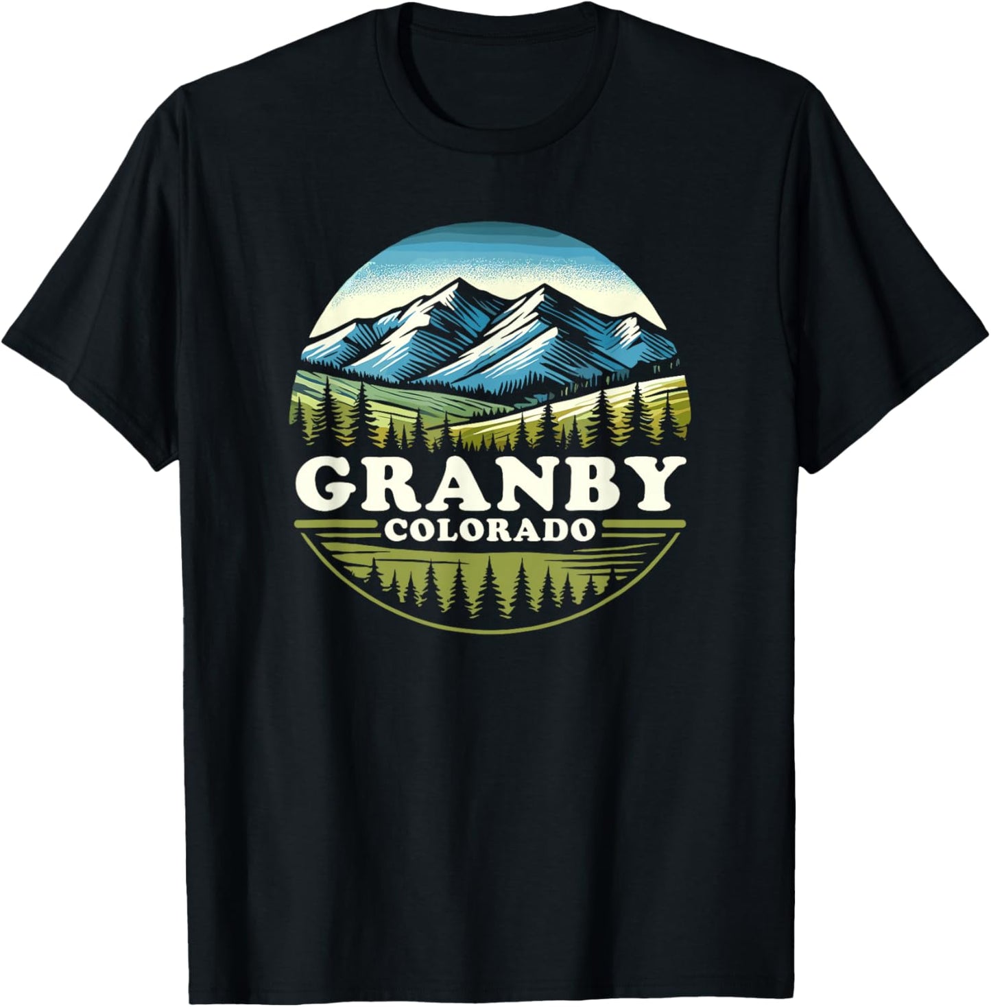 Granby CO Mountain Outdoor, Granby Colorado, Granby T-Shirt - T-Shirt | Black