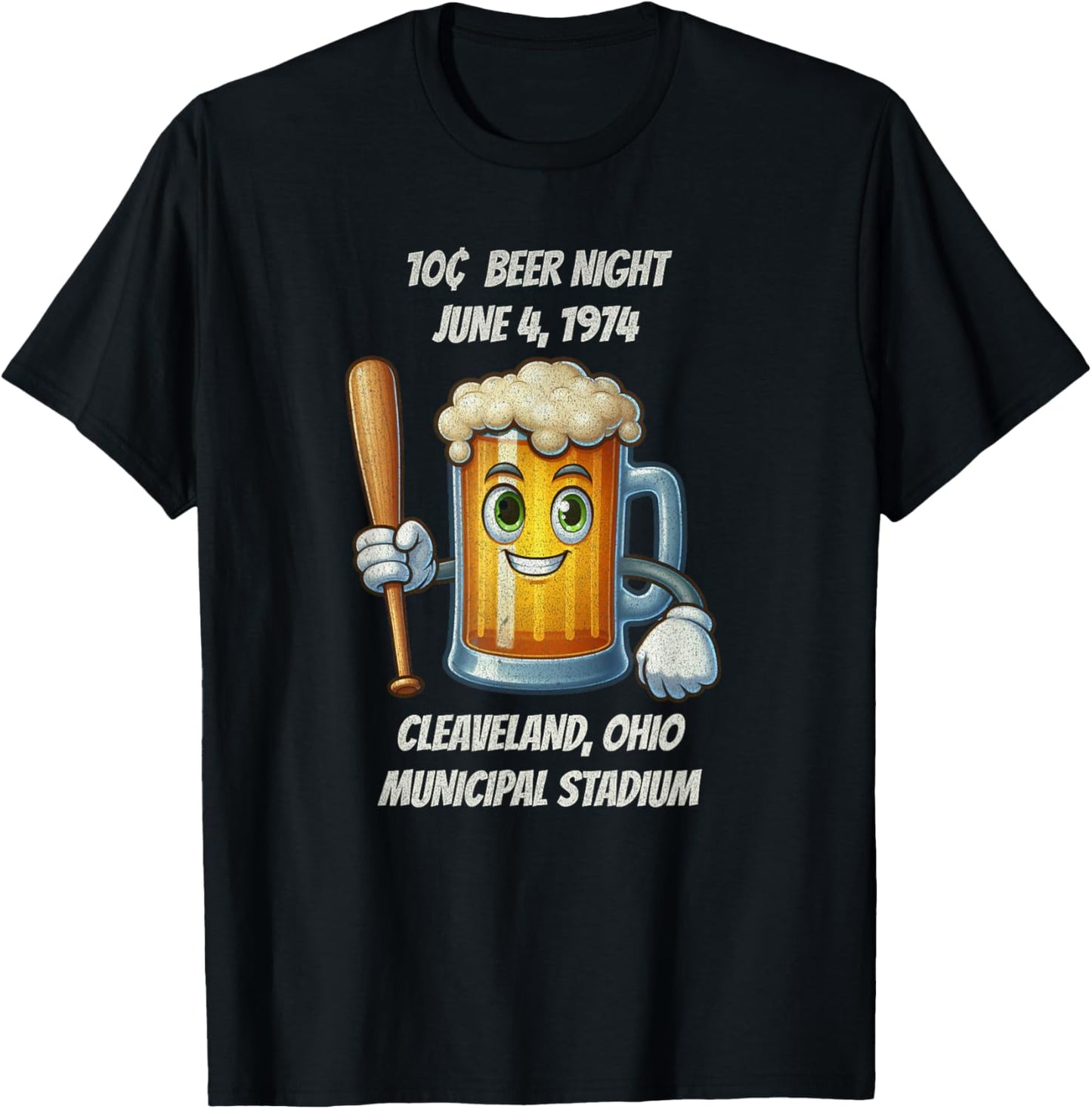 10 cent beer night Cleveland Ohio T-Shirt - T-Shirt | Black