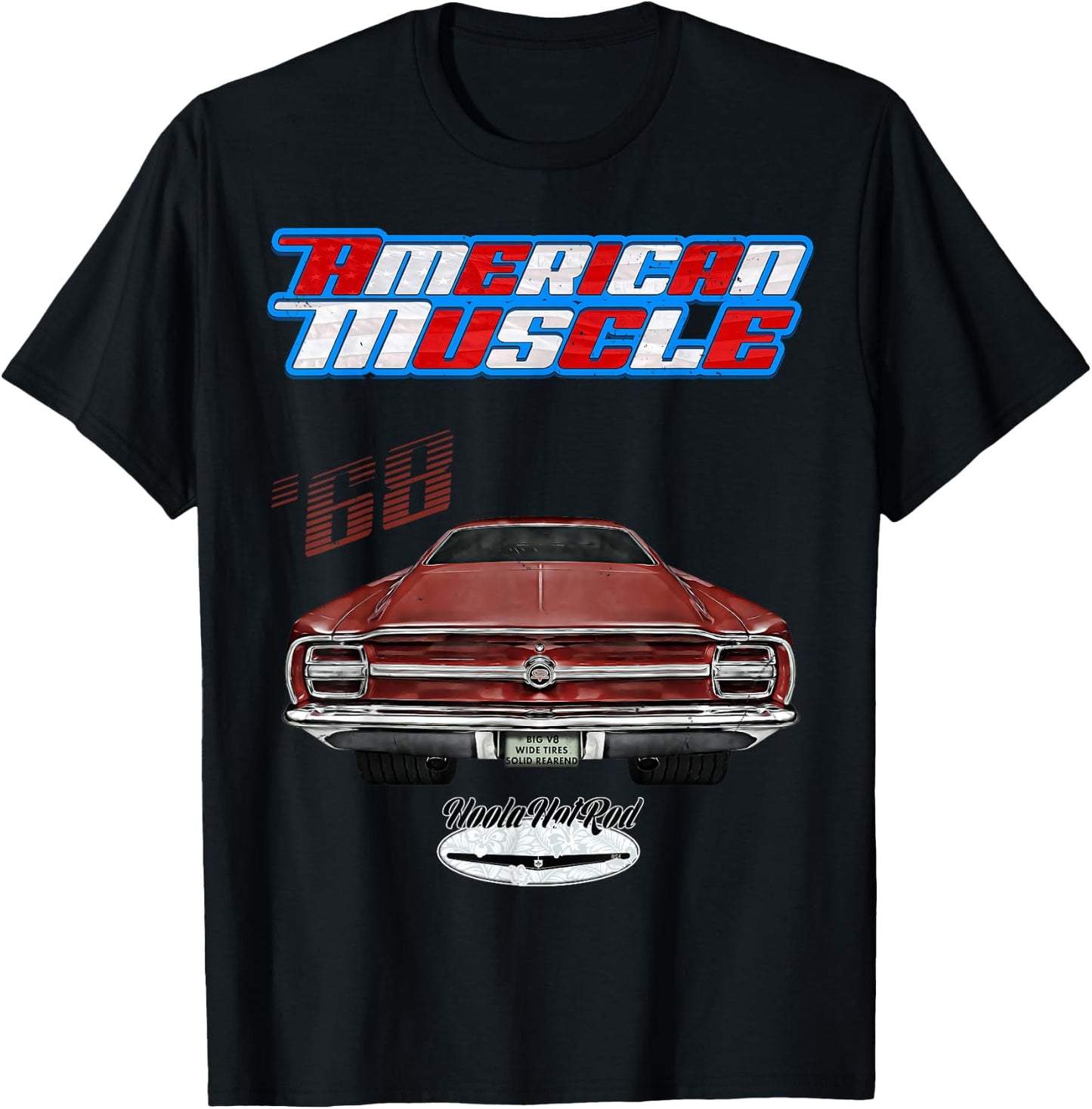 Hoola Hotrod 1968 Torino Hot Rod Muscle Car Pony Car - Men's Black Short Sleeve Classic Fit - Small T-Shirt - T-Shirt | Black