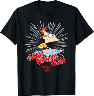Disney Phineas and Ferb The Plan Man T-Shirt - T-Shirt | Black