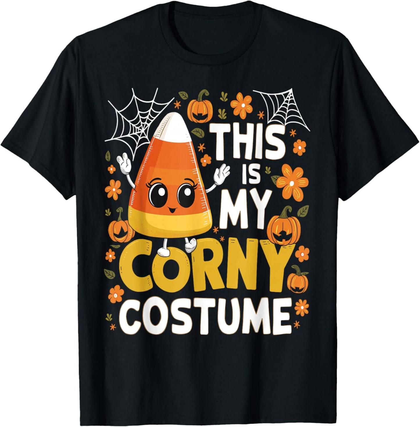 This Is My Corny Costume Funny Candy Corn Halloween T-Shirt - T-Shirt | Black