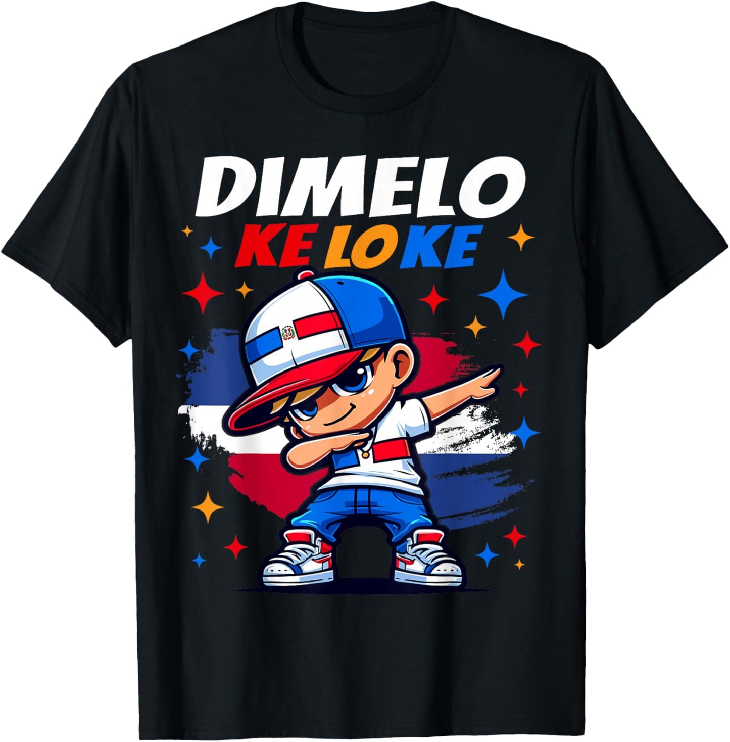 Dimelo Ke Lo Ke Dominican Republic Flag for Boys Kids T-Shirt - T-Shirt | Black