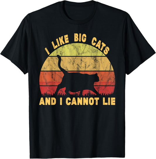 Fat Lover Chonk Meme I Like Big Fat Cats and I Cannot Lie T-Shirt - T-Shirt | Black