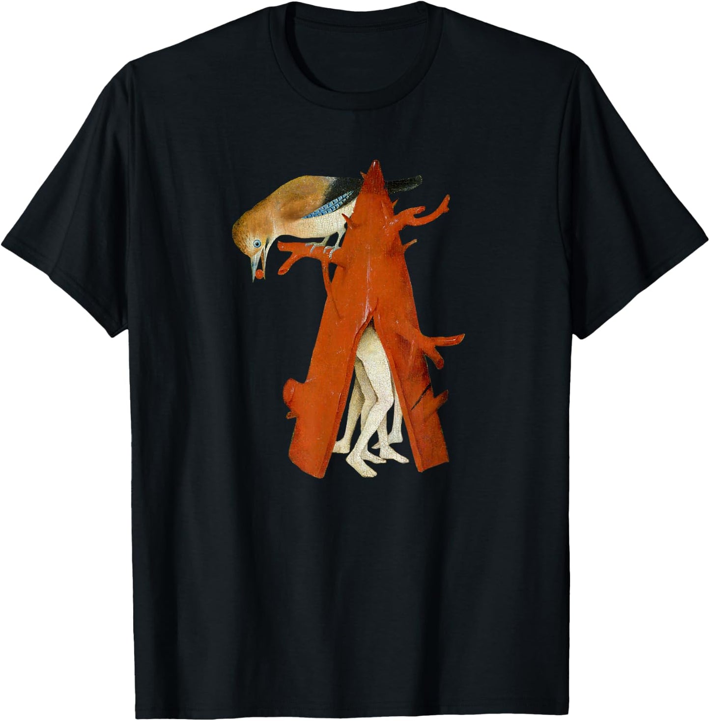 Hieronymus Bosch Bird and Tree Garden of Earthly Delights T-Shirt - T-Shirt | Black
