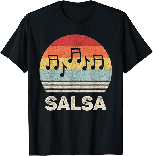 Retro Salsa Dancing Shirt Salsa Dancer Gift Latin Dancing T-Shirt - T-Shirt | Black