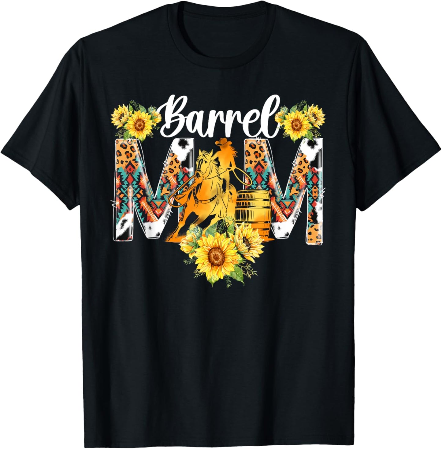Barrel Racing Mom Of A Barrel Racer Mom Barrel Race Mother T-Shirt - T-Shirt | Black