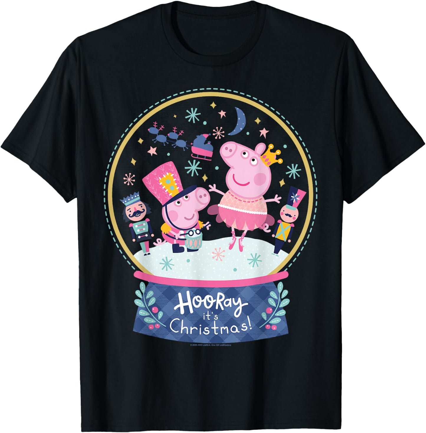 Peppa Pig Magical Snowglobe T-Shirt - T-Shirt | Black