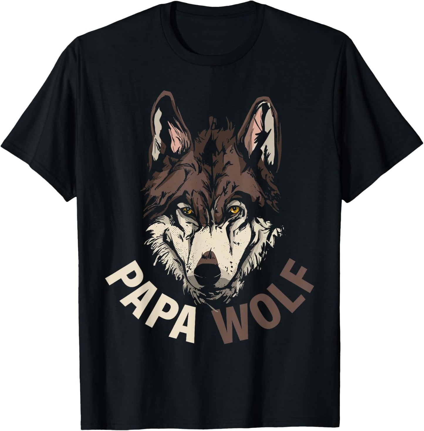 Papa Wolf T-Shirt - T-Shirt | Black