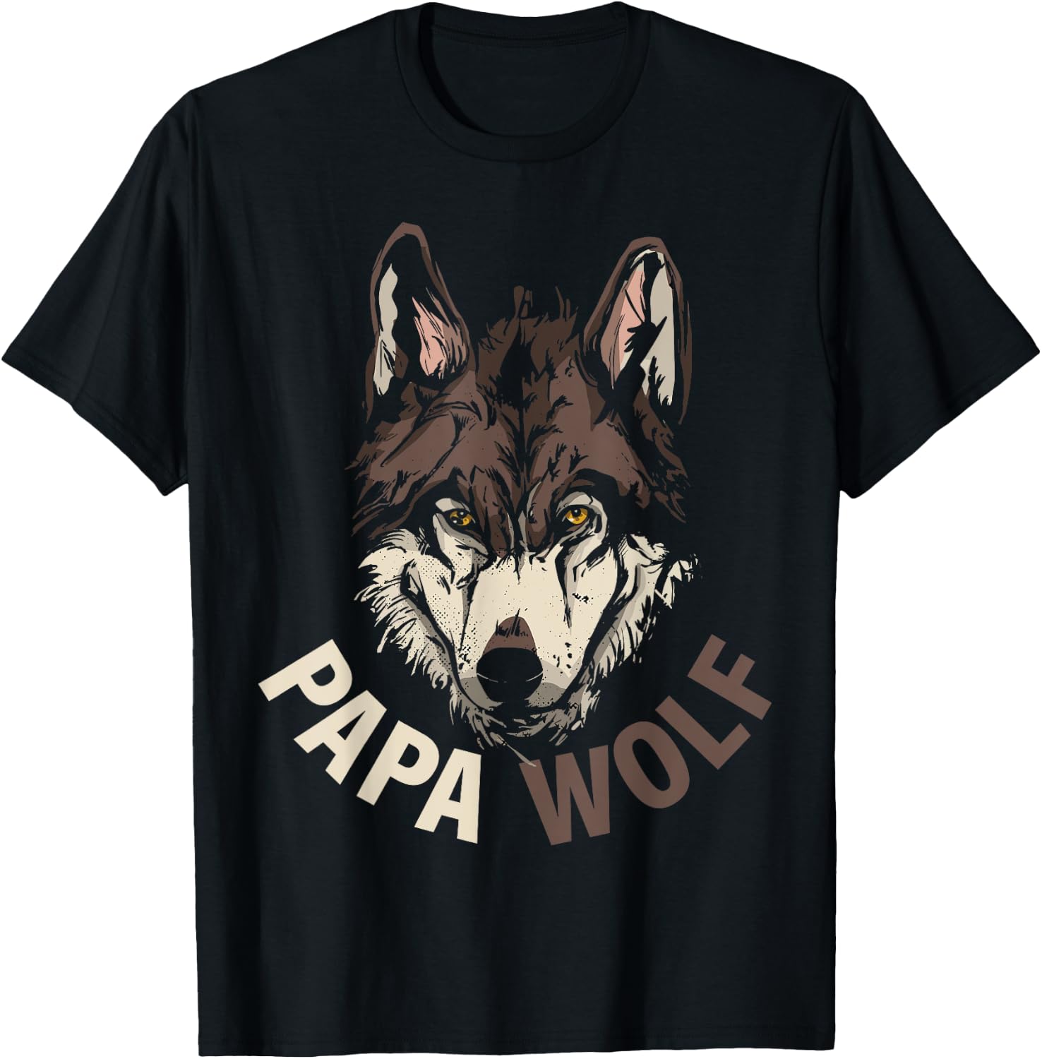 Papa Wolf T-Shirt - T-Shirt | Black