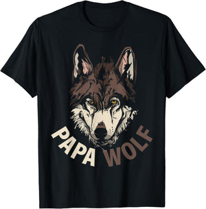Papa Wolf T-Shirt - T-Shirt | Black