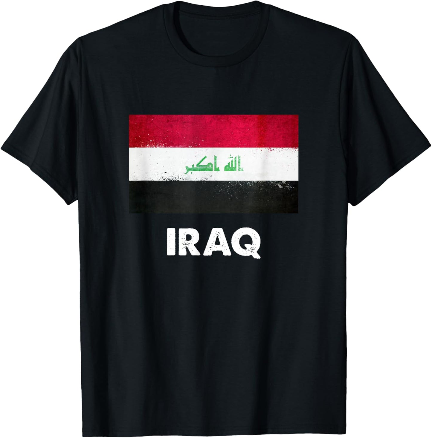 Iraq Flag Jersey | Iraqi T-Shirt - T-Shirt | Black