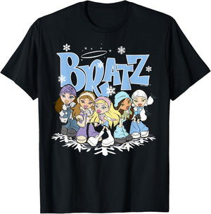 Bratz Winter Wonderland Group Shot T-Shirt - T-Shirt | Black