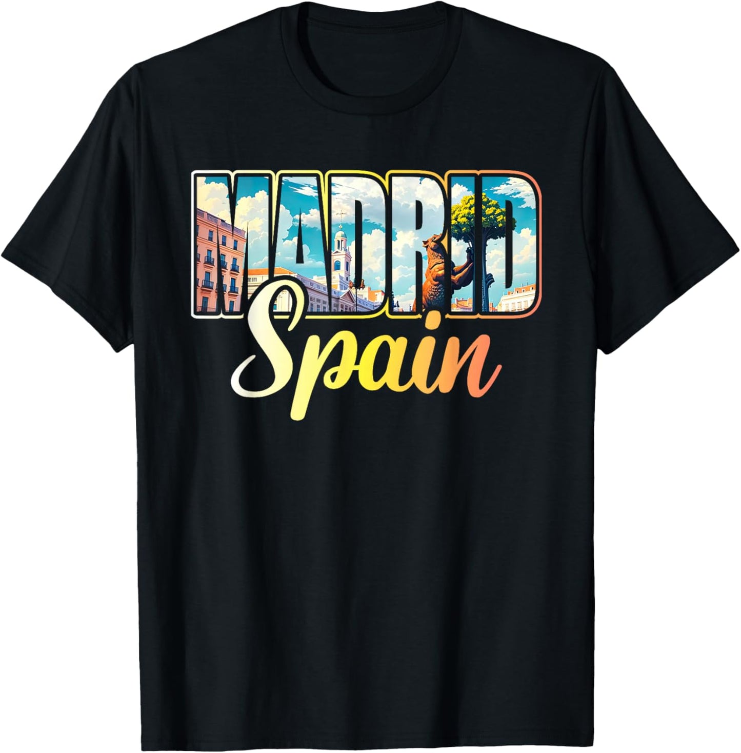 Madrid Spain Espana Town Spain City Madrid T-Shirt - T-Shirt | Black