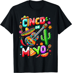 Cinco De Mayo Mexican Fiesta 5 De Mayo Party Family Fiesta T-Shirt - T-Shirt | Black