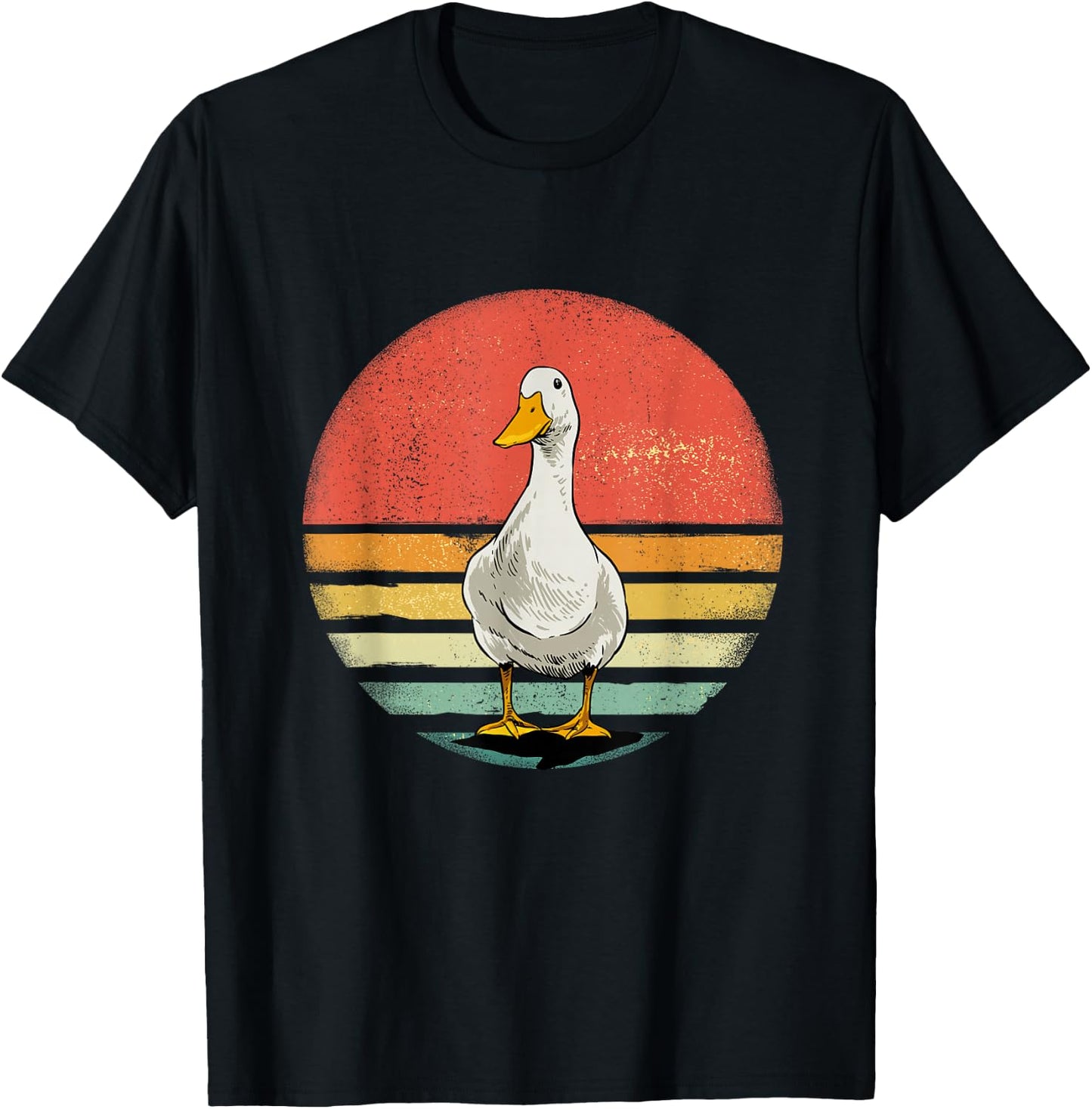Duck Retro Vintage Duck Farm Animal Duck Lover T-Shirt - T-Shirt | Black