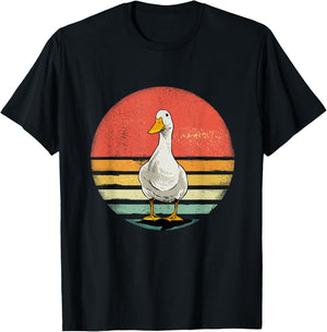 Duck Retro Vintage Duck Farm Animal Duck Lover T-Shirt - T-Shirt | Black
