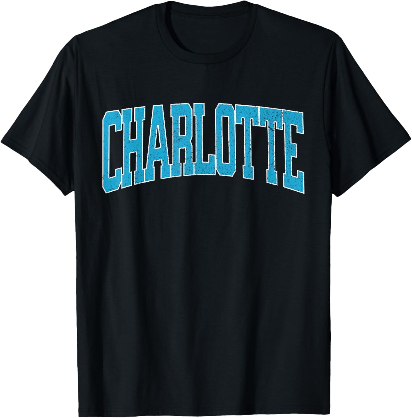 Charlotte Soccer Vintage City T-Shirt - T-Shirt | Black