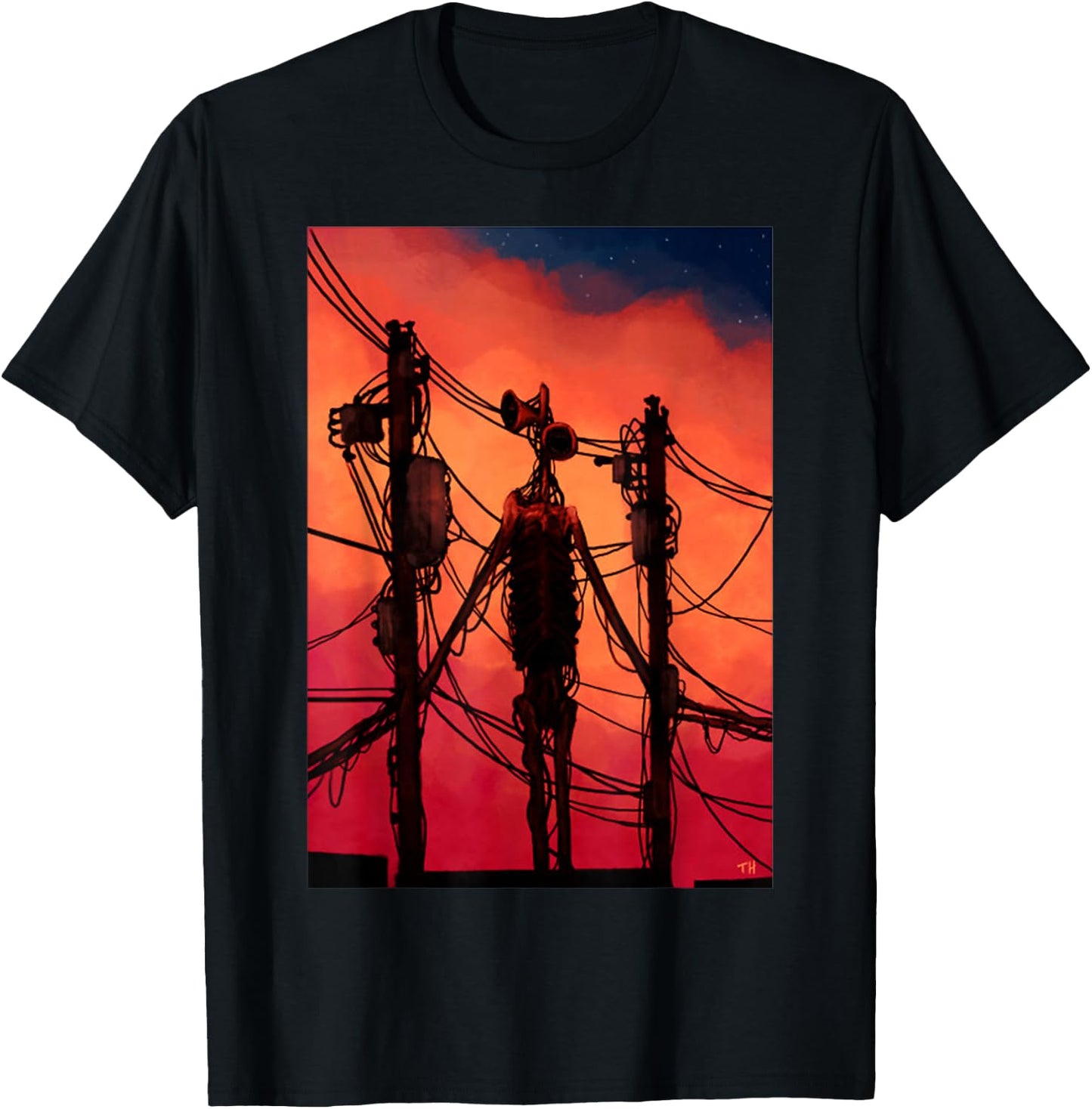 Funny Dabbing Siren Head Vintage Meme Character Kids Gifts T-Shirt - T-Shirt | Black