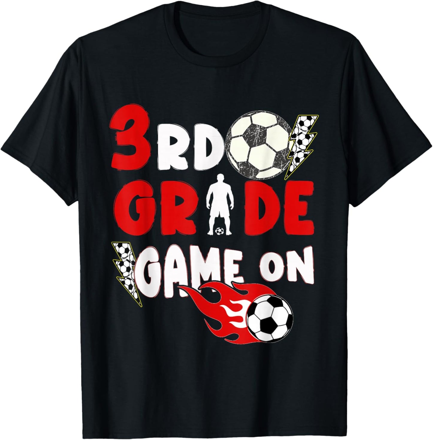 3rd Grade Game On Funny Soccer First Day of School Boys T-Shirt - T-Shirt | Black