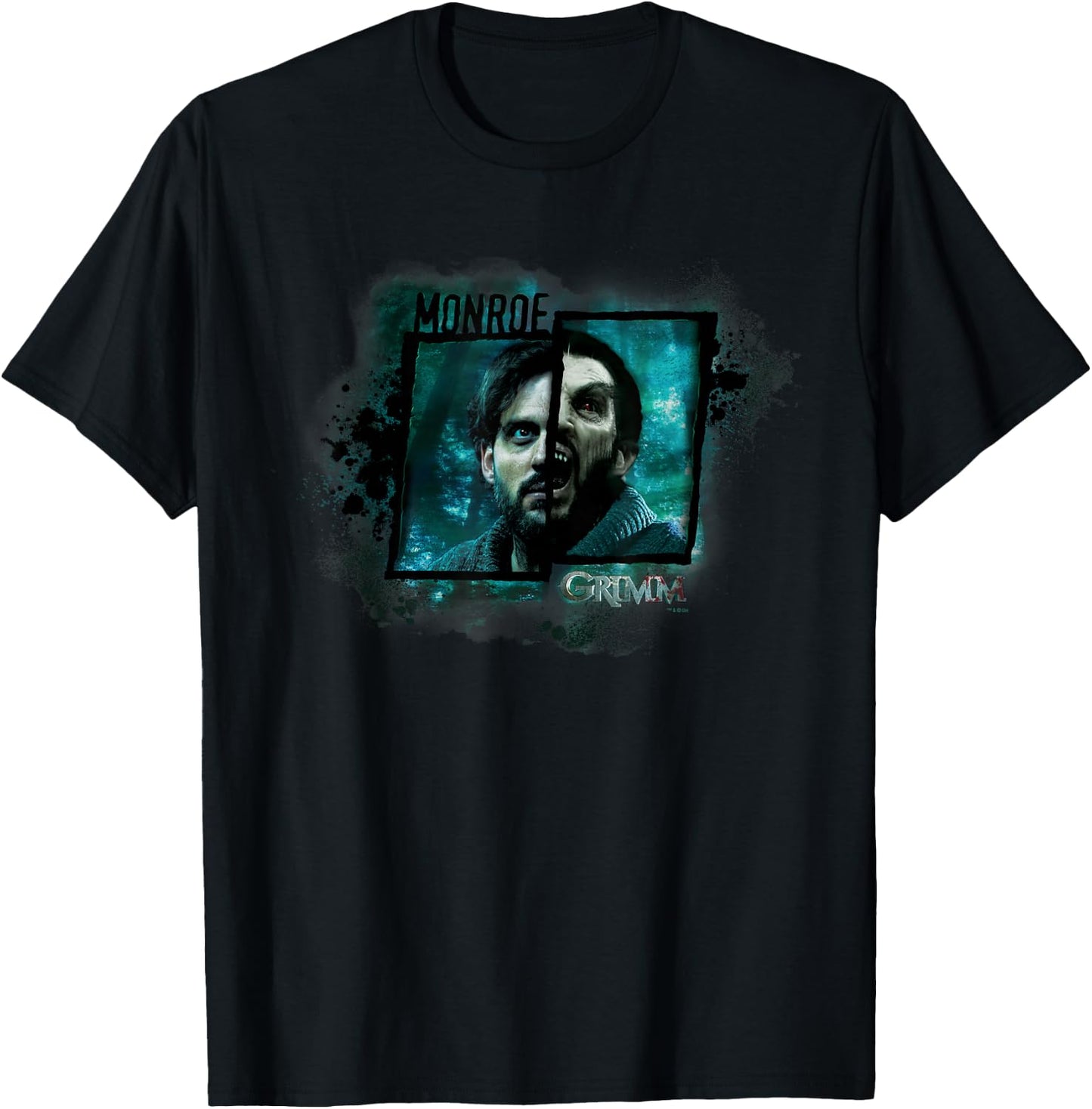 NBC Grimm Monroe Wesen - Black, -Adults, Small, , Short Sleeve, Modern, Casual, Movie, Halloween, Christmas T-Shirt - T-Shirt | Black