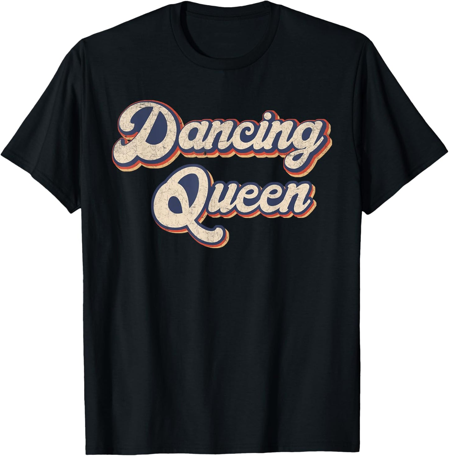 Dancing Queen Retro Dance Mom Vintage Dancing 70s T-Shirt - T-Shirt | Black