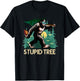 Stupid Tree Disc Golf Bigfoot Frolfing Funny Sasquatch T-Shirt - T-Shirt | Black