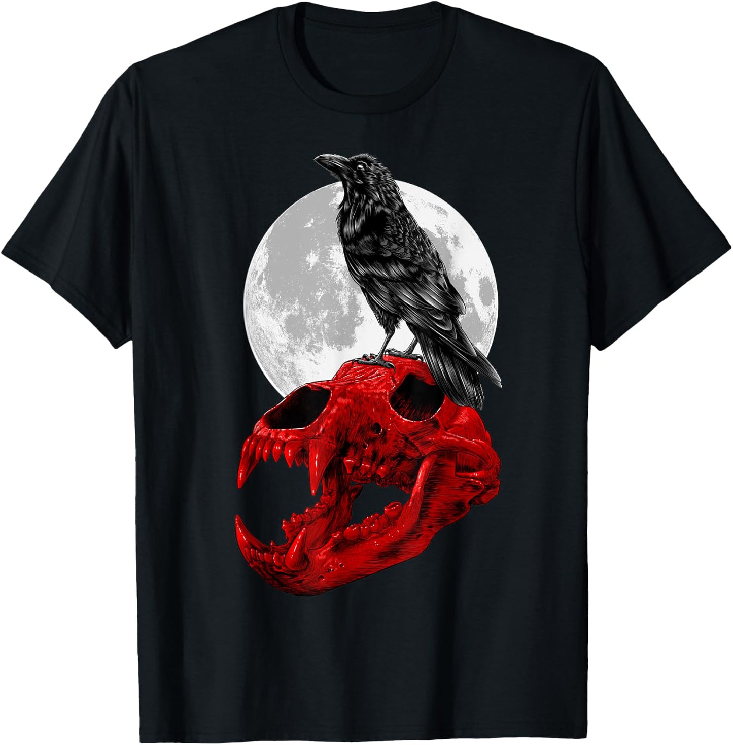 Raven skull T-Shirt - T-Shirt | Black