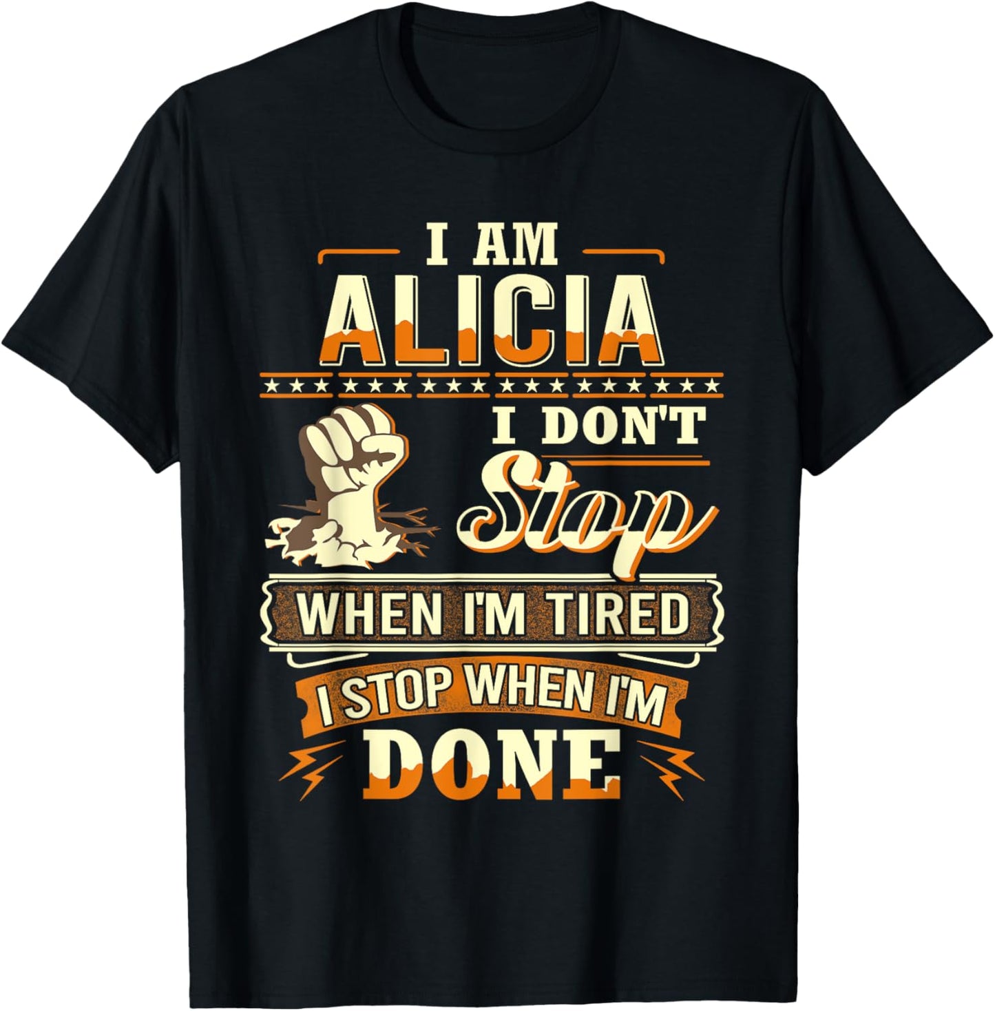 I am Alicia Shirt Personalized Alicia First Name T-Shirt - T-Shirt | Black