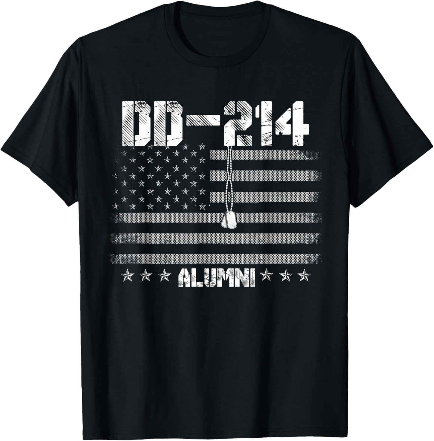 Patriotic DD-214 Alumni Military Veteran T-Shirt - T-Shirt | Black