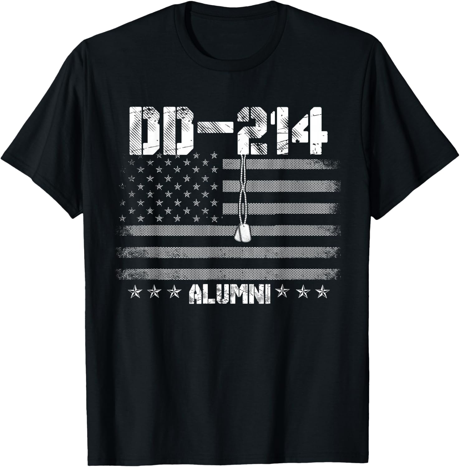 Patriotic DD-214 Alumni Military Veteran T-Shirt - T-Shirt | Black