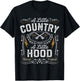 A Little Country A Little Hood Hip Hop Rap Music Gift T-Shirt - T-Shirt | Black