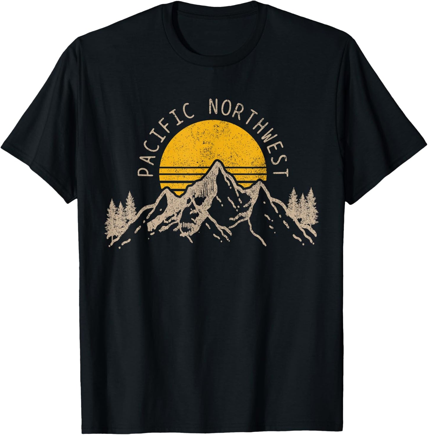 Pacific Northwest PNW Oregon Washington USA America Souvenir T-Shirt - T-Shirt | Black