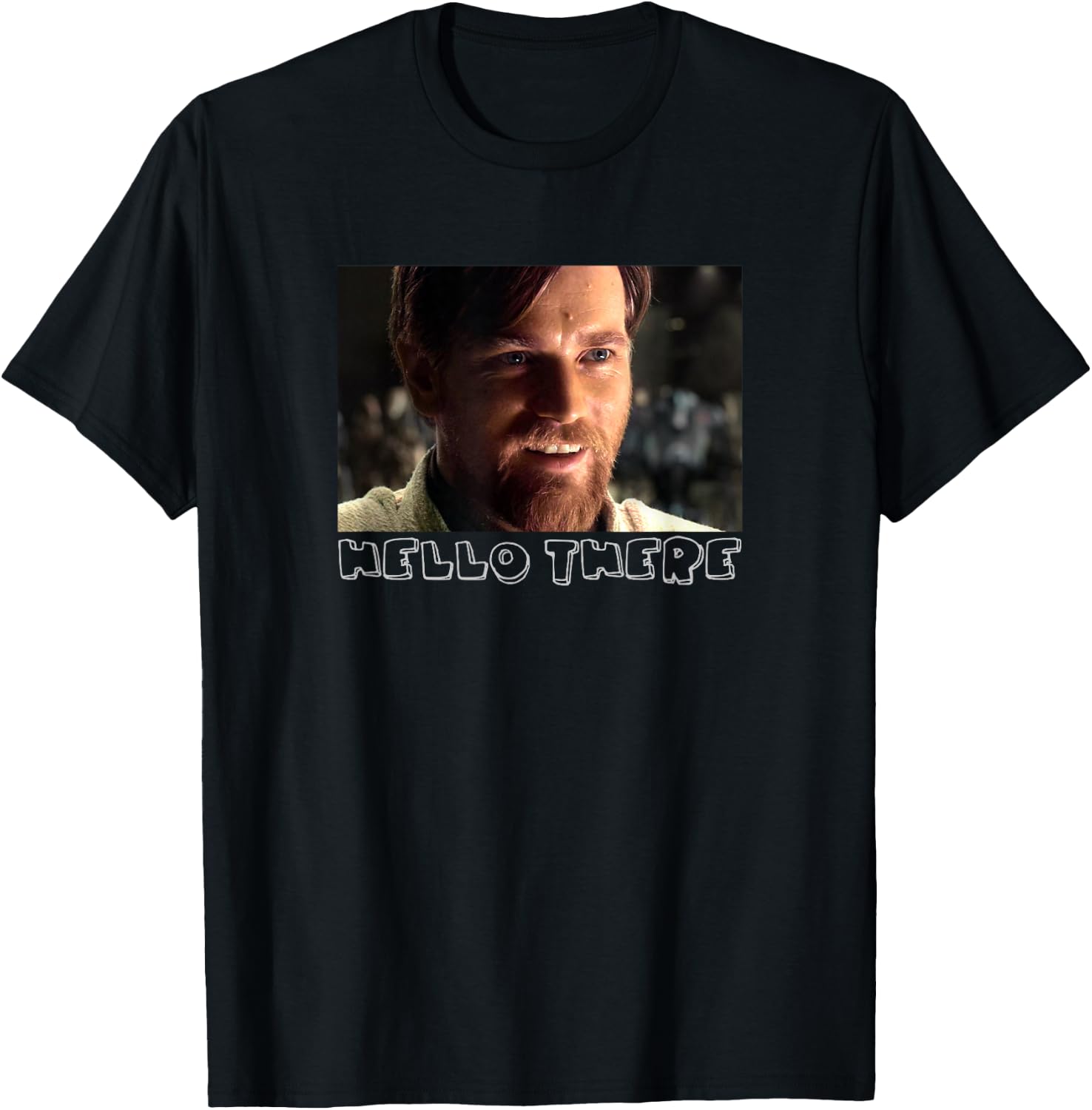 Star Wars Obi-Wan Kenobi Movie Picture Hello There T-Shirt - T-Shirt | Black