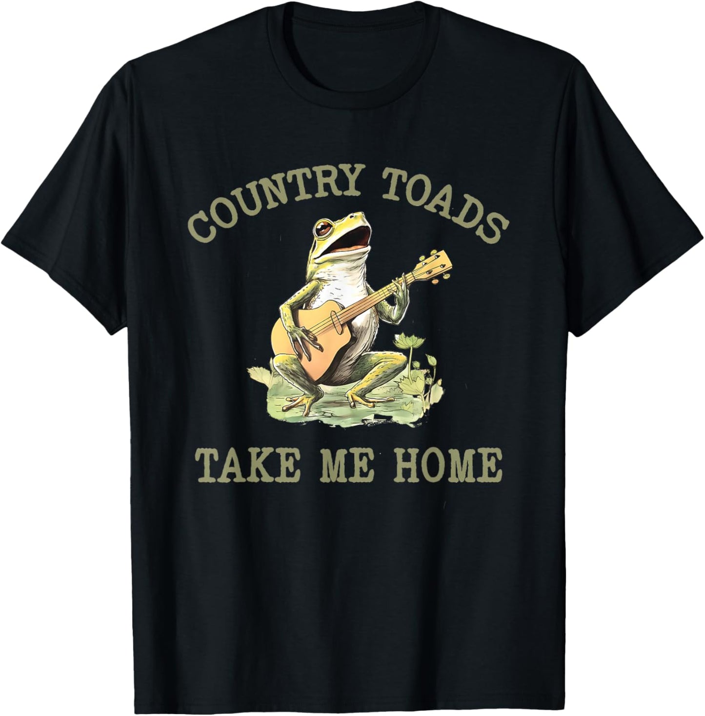 Frog Country Toads Take Me Home T-Shirt - T-Shirt | Black
