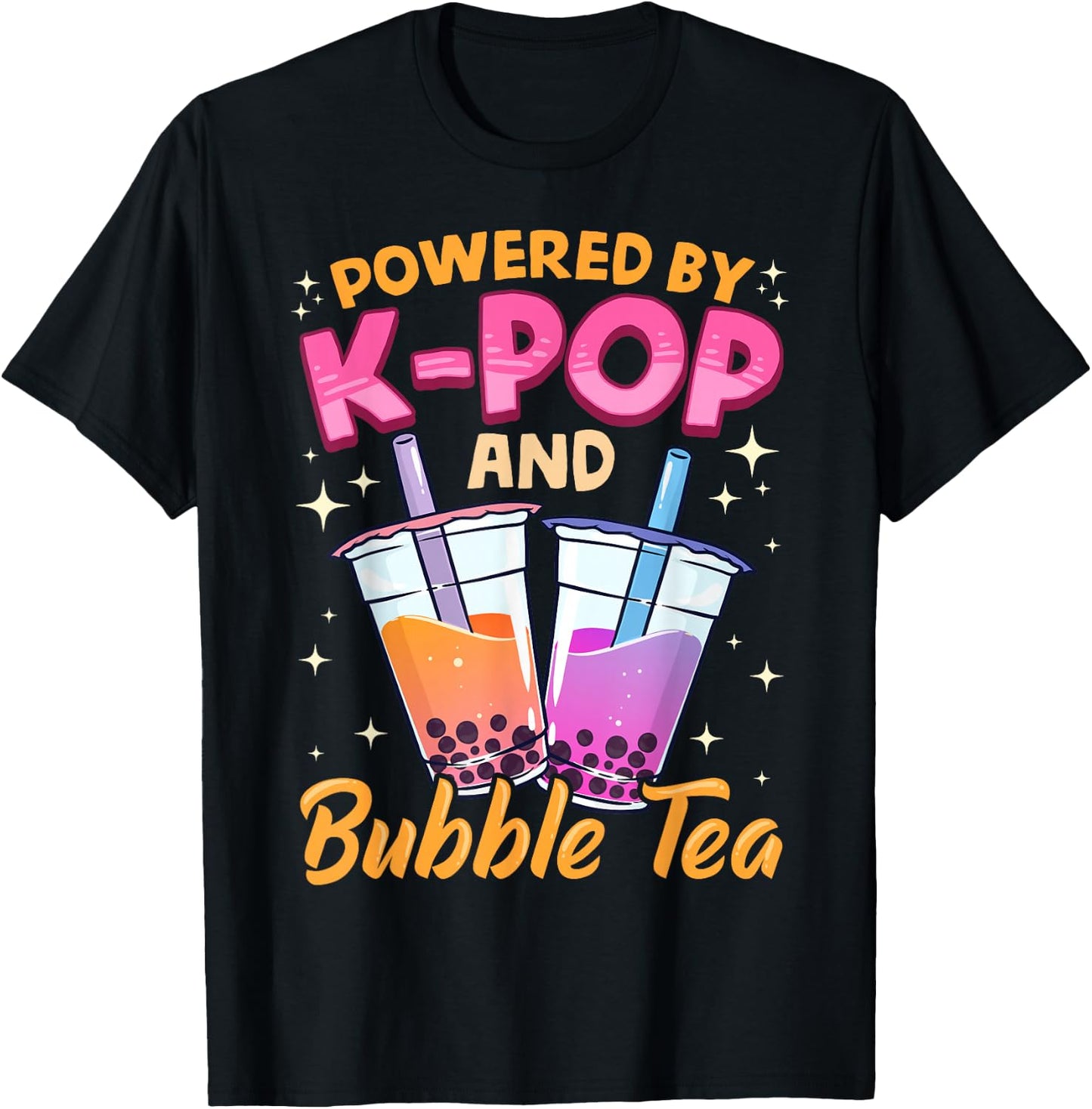 Bubble Tea Boba K-POP Music Lover Korean Milk Matcha Anime T-Shirt - T-Shirt | Black