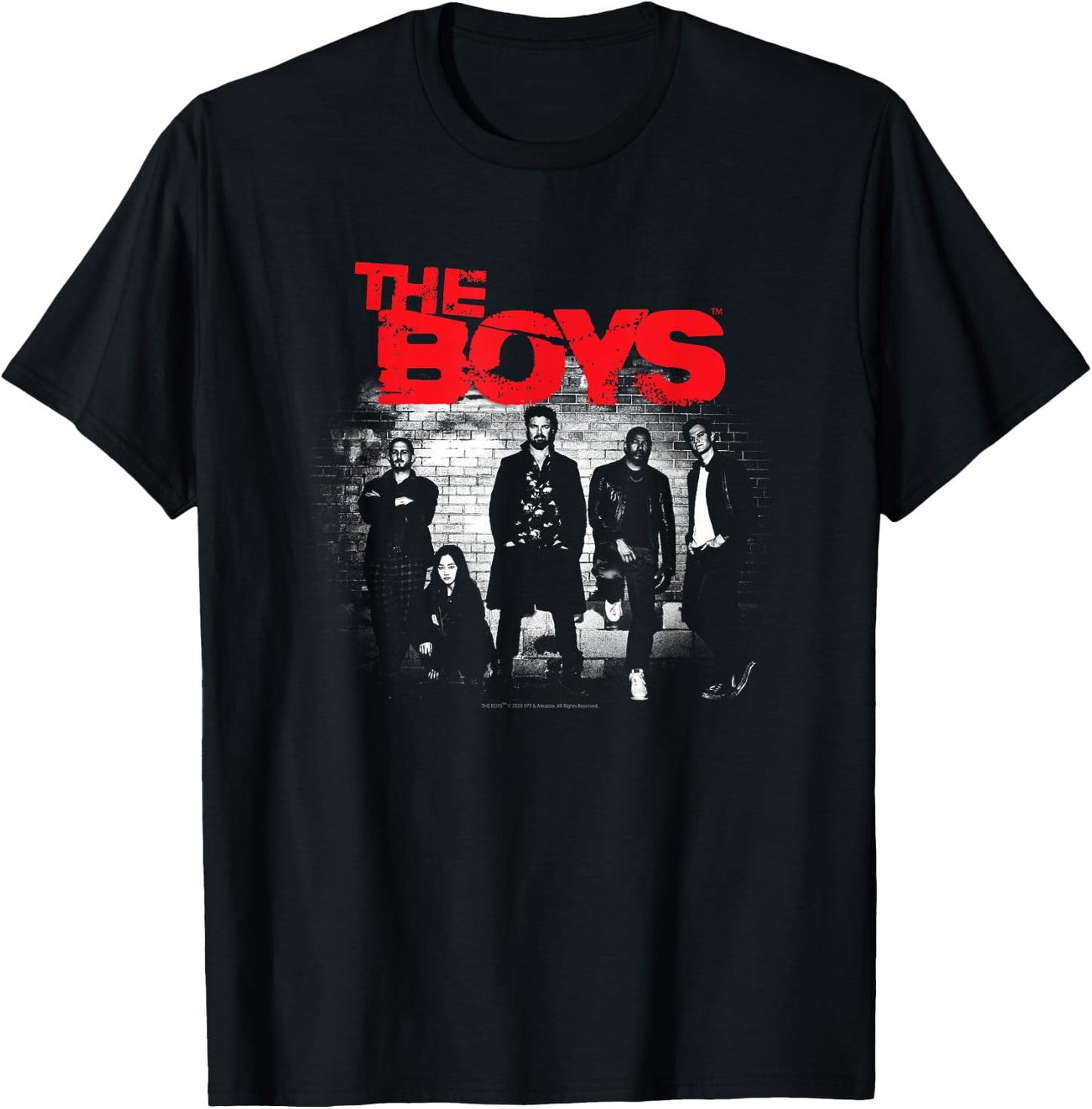 The Boys Graffiti Group Photo Small T-Shirt - T-Shirt | Black