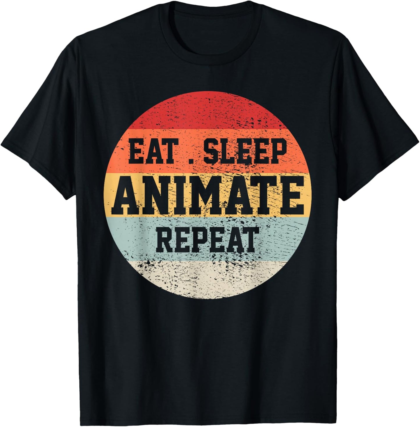 Animator Animation Retro Vintage Funny Gift T-Shirt - T-Shirt | Black