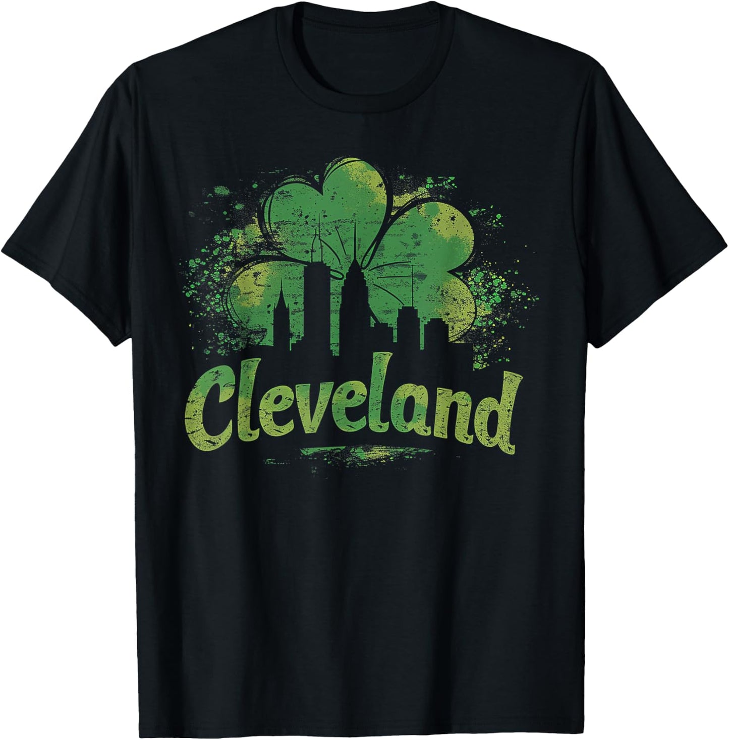 Cleveland - Irish St. Patrick's Day Saint Paddy's Shamrock T-Shirt - T-Shirt | Black