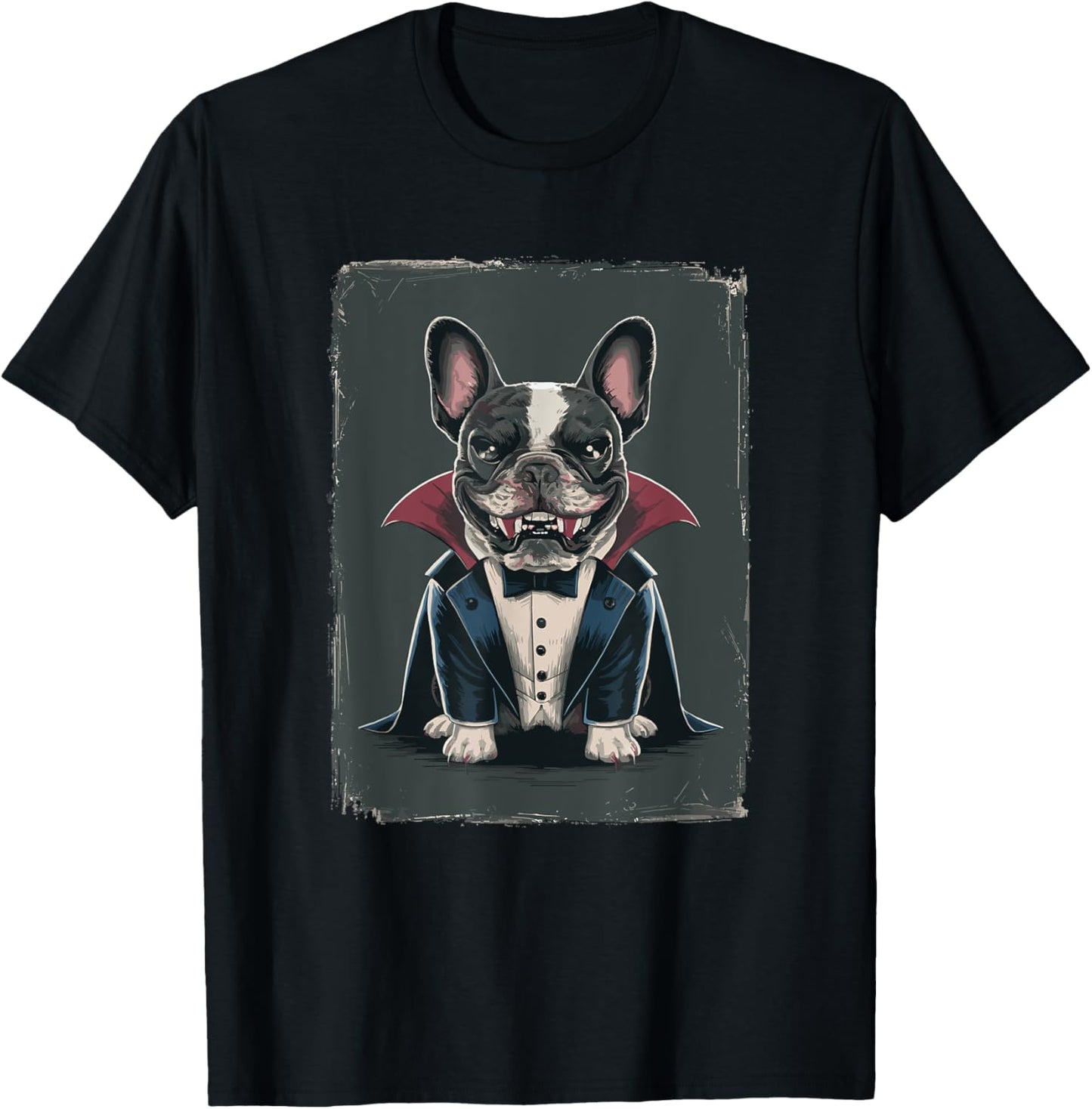 Halloween Vampire French Bulldog Frenchie Women T-Shirt - T-Shirt | Black